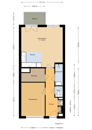 Floorplan - Laan Van Verzetsstrijders 94, 3527 LP Utrecht